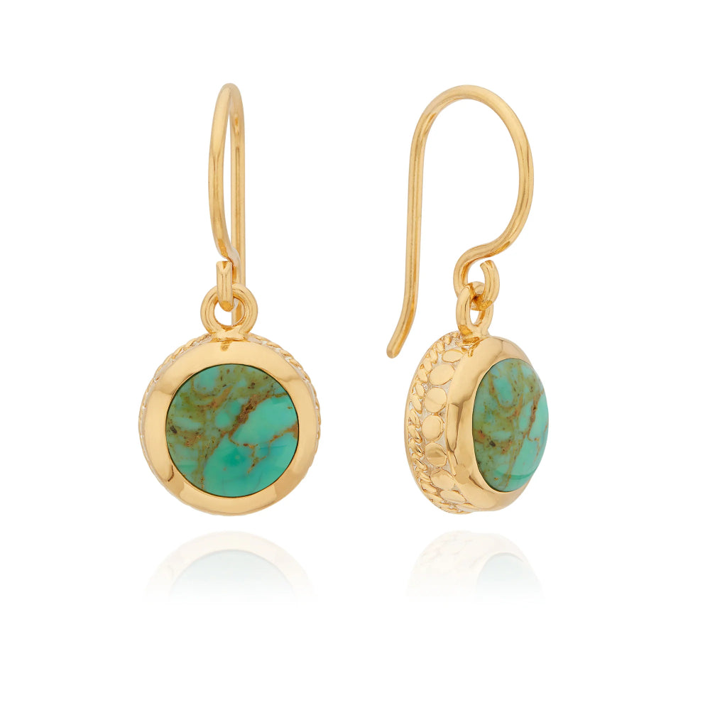 Anna Beck Turquoise Drop Earrings for Women - Handmade Boho Dangle Jewelry - Perfect for Weddings, Parties & Everyday Wear