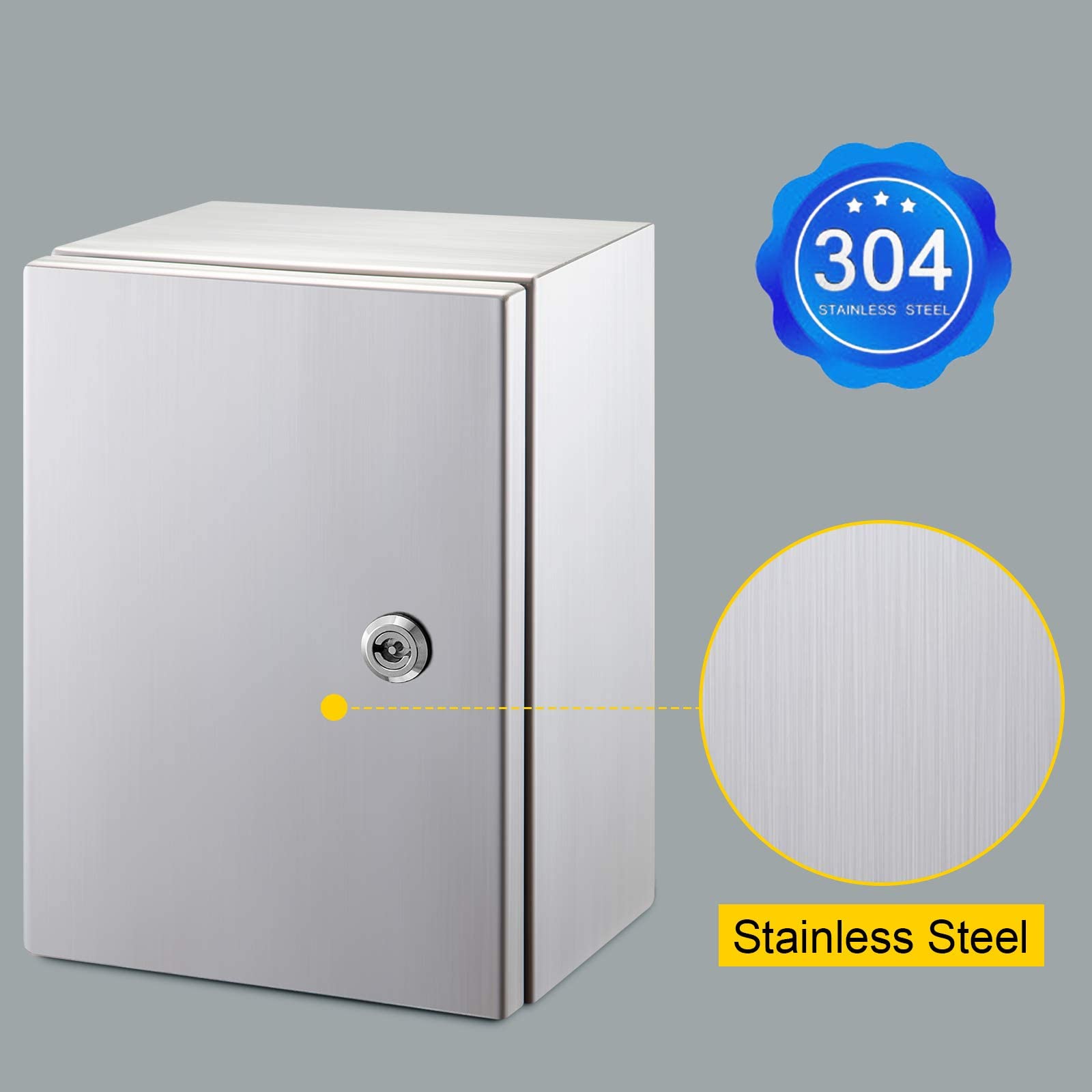 Stainless Steel IP66 Waterproof Electrical Enclosure Box 12x10x6