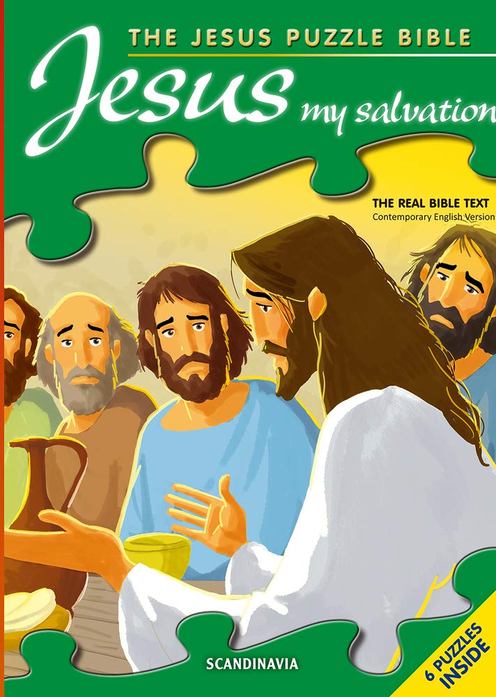 Jesus My Salvation Puzzle Bible - Christian Bible Games & Story Book for Kids - Peter's Denial, Jesus and the Cross, Resurrection - Durable Hard Cover Board Book for Children's Bible Study & Sunday School Activities