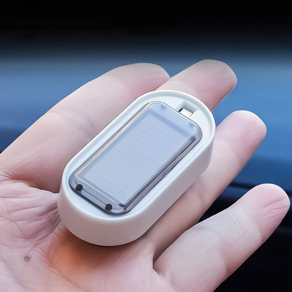 Solar-Powered Car Alarm LED Light - Anti-Theft Warning Flashing Signal Light for Vehicle Security | Deter Burglars with Bright Red Flashing Lights | Ideal for Parking Lots, Driveways & High-Crime Areas