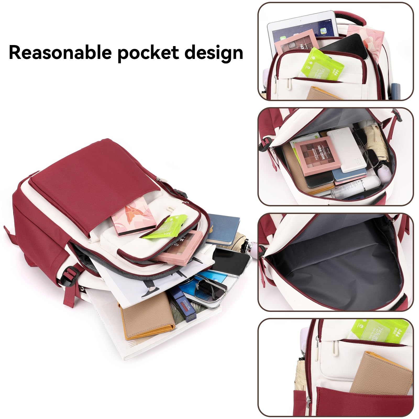 18-Inch Waterproof Travel Backpack for Women & Men - Airline Approved Lightweight Daypack for Business Work, Hiking & Casual Travel - Perfect for Commuting, Weekend Getaways & Outdoor Adventures