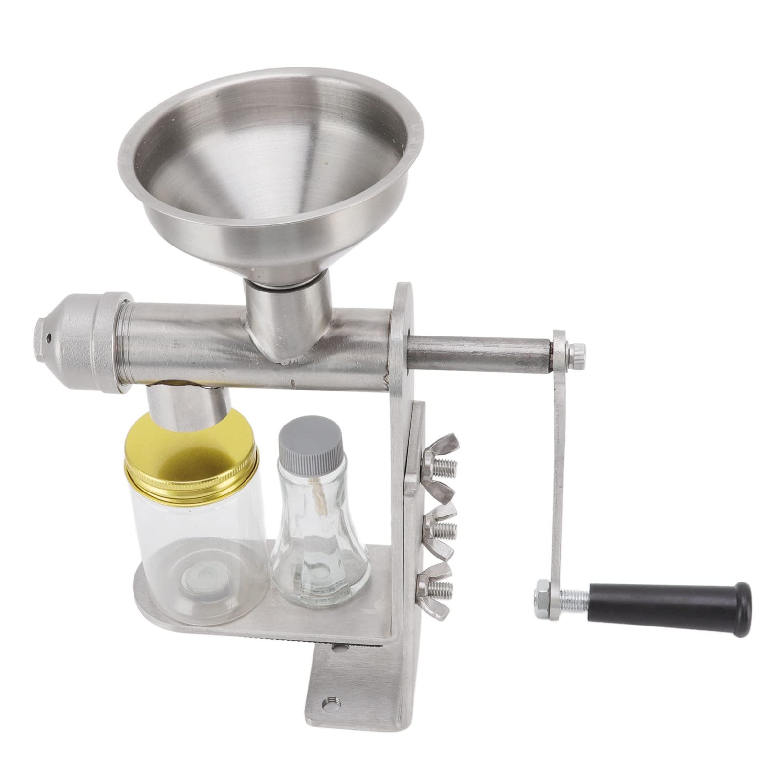 Stainless Steel Manual Oil Press Machine - Hand Operated Oil Extractor for Peanut, Sesame, Rapeseed & Nuts - Perfect for Home Use, DIY Healthy Cooking & Natural Oil Extraction