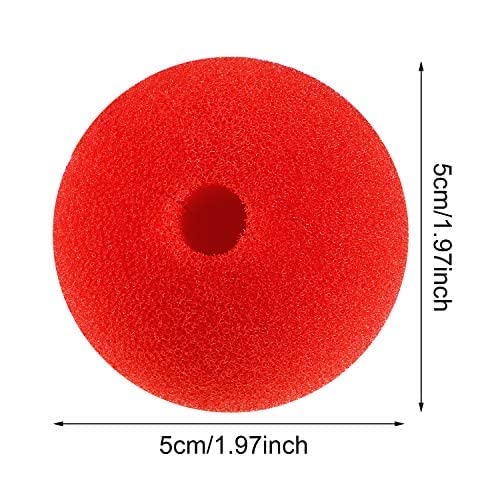 Meekoo 10/40 Pack Red Clown Nose - Soft Foam Sponge Nose for Halloween, Christmas Costumes, Cosplay & Comic Party Supplies - Perfect for Costume Parties, Dress-Up & Festive Celebrations