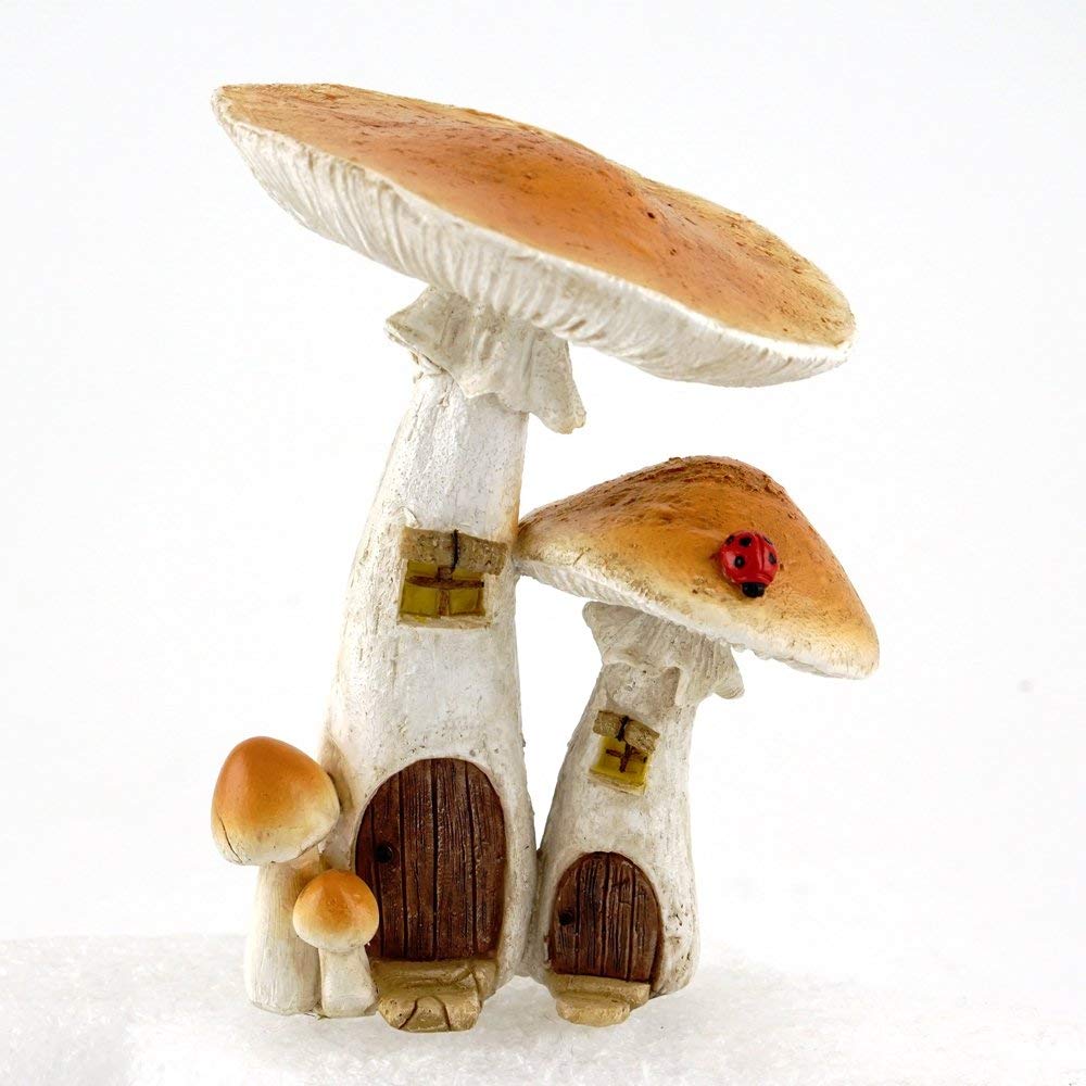 Miniature Fairy Garden Decor - Cute Mushroom House with Pick for Terrariums, Mini Gardens & Home Decor | Top Collection 4373 | Perfect for DIY Fairy Gardens, Tabletop Displays & Gift Ideas