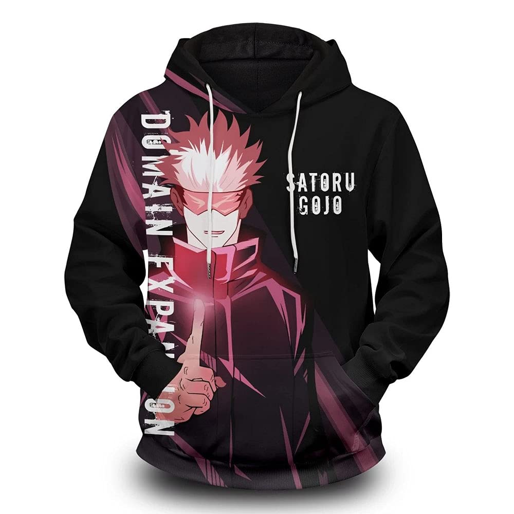 Anime Jujutsu Kaisen Hoodie - Long Sleeve Cosplay Sweatshirt for Men & Women | Perfect for Halloween, Comic Con, and Anime Conventions
