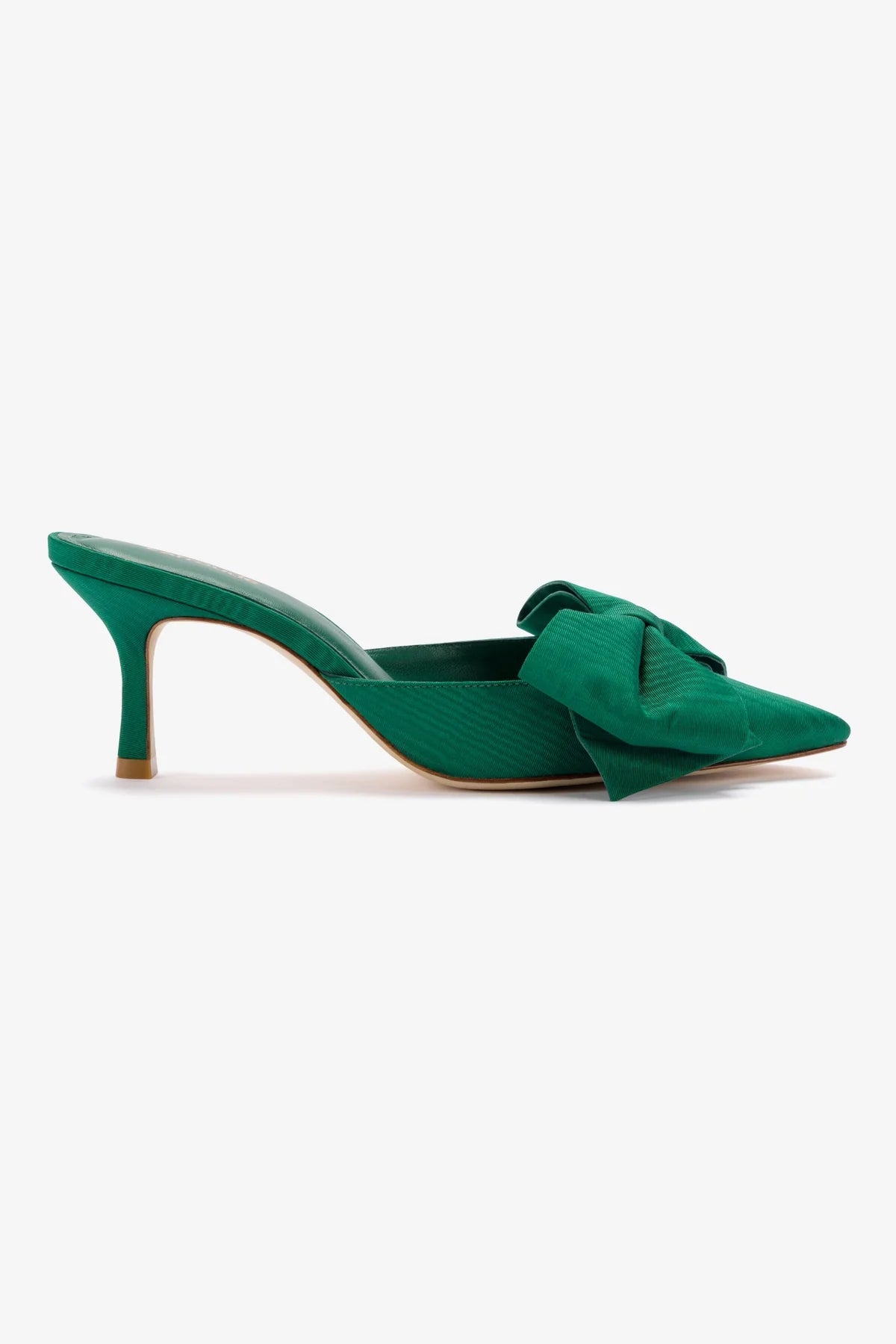 Mini Elle Pump In Emerald Fabric - Elegant Women's Heels for Parties, Weddings & Special Occasions