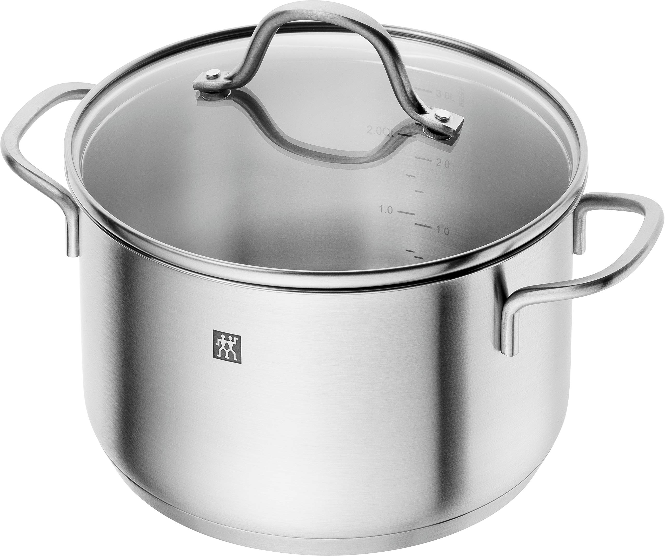 ZWILLING 5-Piece Flow Cookware Set with 4 Lids, Induction Compatible, Stainless Steel Pots and Pans for Professional Cooking & Home Kitchen Use