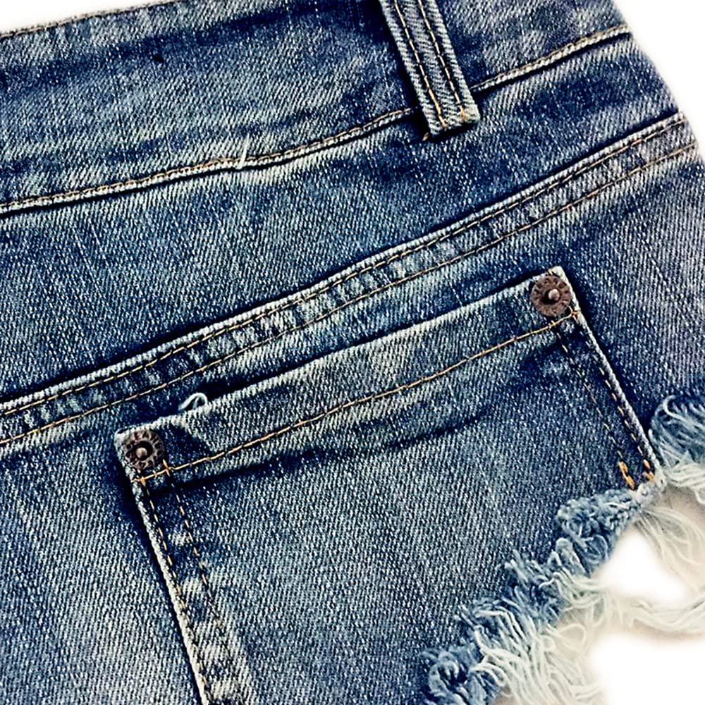 Women's Low Waist Ripped Denim Shorts - Sexy Booty Hot Pants for Summer, Beach, Party & Casual Wear