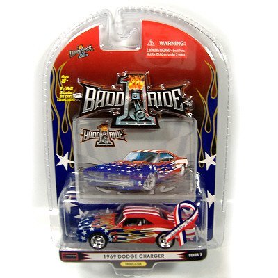 1BaddRide 1969 Dodge Charger Diecast Model Car - Support Our Troops Series Collectible - Perfect for Military Appreciation Gifts, Car Enthusiast Displays & American Muscle Car Collections