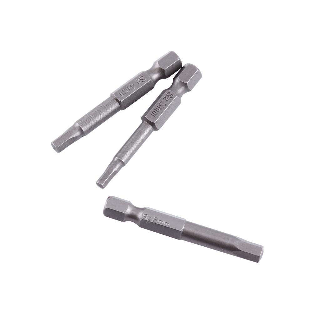 50mm 1/4 Inch Hex Shank Magnetic Hex Head Screwdriver Bits Set (8pcs) - H1.5 to H8 Sizes for Electric Drivers & Hand Tools - Perfect for DIY Projects, Furniture Assembly & Home Repairs