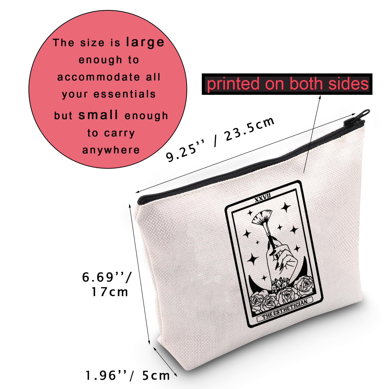 JNIAP Professional Esthetician Cosmetic Bag for Skin Care & Makeup | Large Capacity Beauty Organizer for Therapists, Beauticians & Cosmetologists | Perfect Graduation Gift for Beauty Artists | Ideal for Salon, Spa & Travel Use