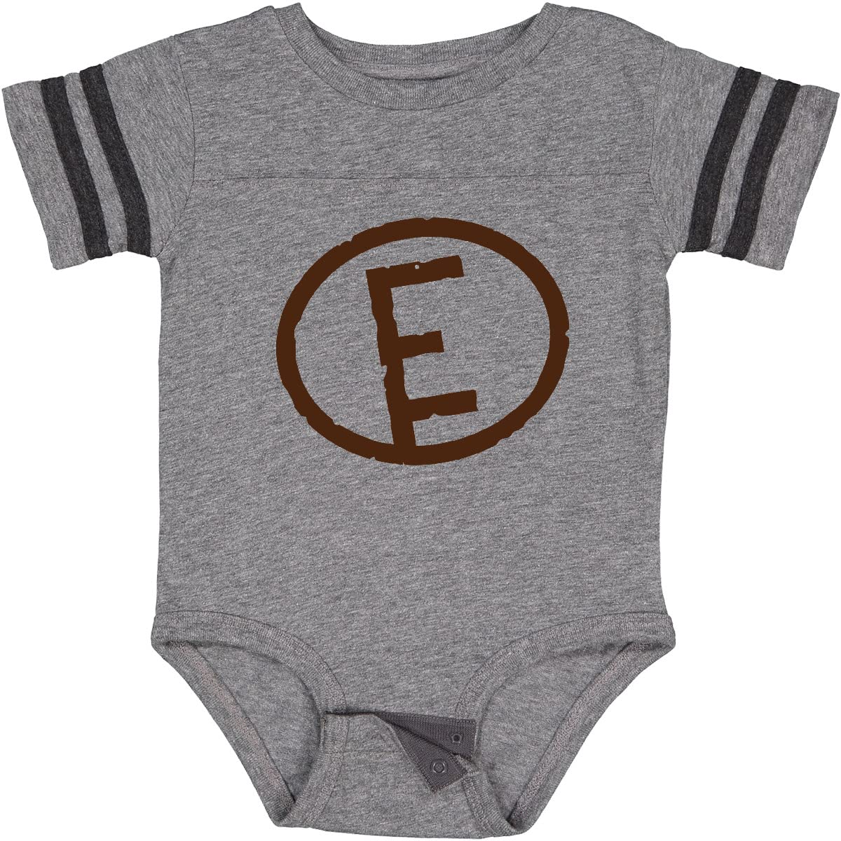Inktastic Monogram Letter E Baby Bodysuit - Personalized Cotton Onesie for Newborns & Infants - Perfect for Gifts, Photo Shoots & Everyday Wear