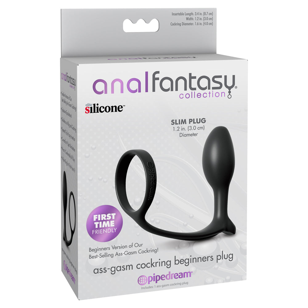 Anal Fantasy Collection - Ass Gasm Cock Ring & Butt Plug Set for Beginners - Enhance Intimate Pleasure in Bedroom Play