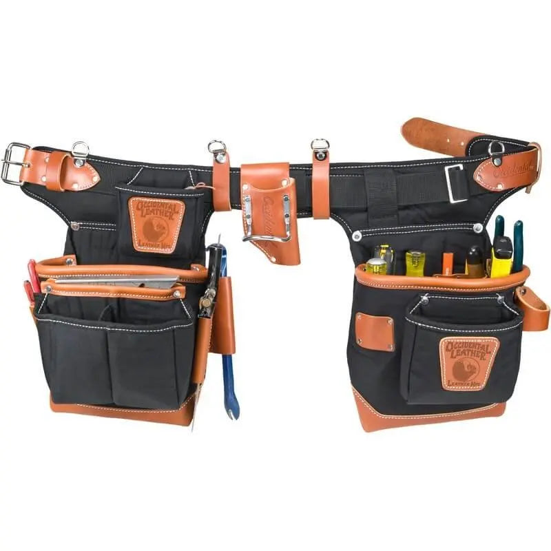 Occidental 9850 Adjustable Fat Lip Tool Bag Set - Perfect for Construction, Carpentry, and Electrician Work