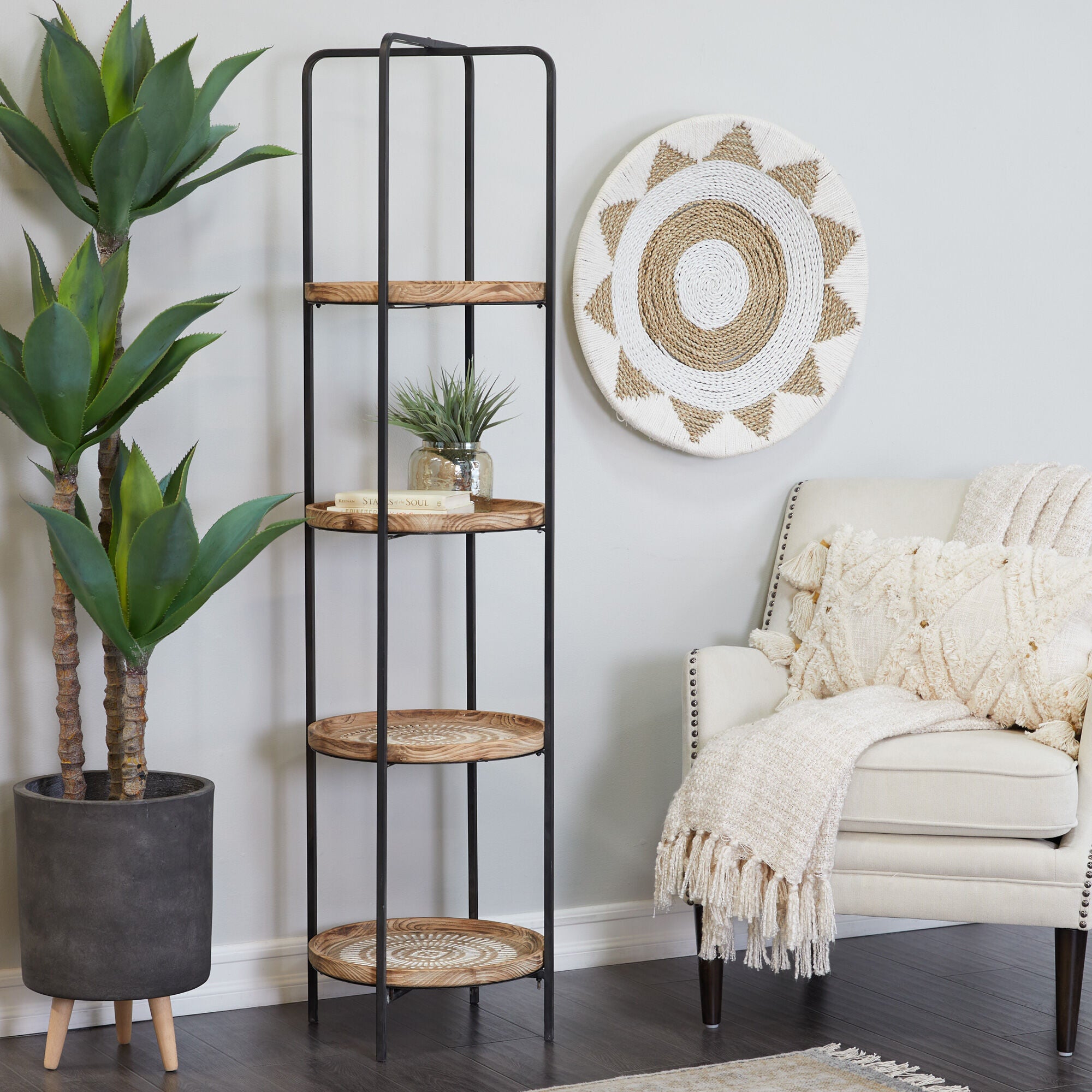 Pietro 5-Tier Wooden Shelving Unit - Modern Storage Shelf for Living Room, Bedroom & Office - Sturdy & Stylish Home Decor Organizer