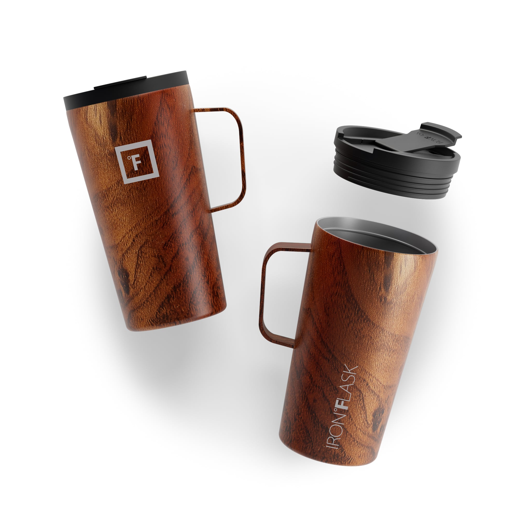16 Oz Grip Coffee Mug 2.0 - Non-Slip Handle, Durable Ceramic Travel Mug for Hot & Cold Drinks - Perfect for Office, Commute, Camping and Outdoor Activities