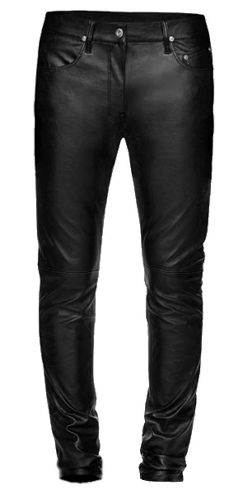 Girls' Black Glossy Shiny Leather Jean Pants - Original Soft Sheepskin Skinny Fit for Casual Wear & Fashion Outfits