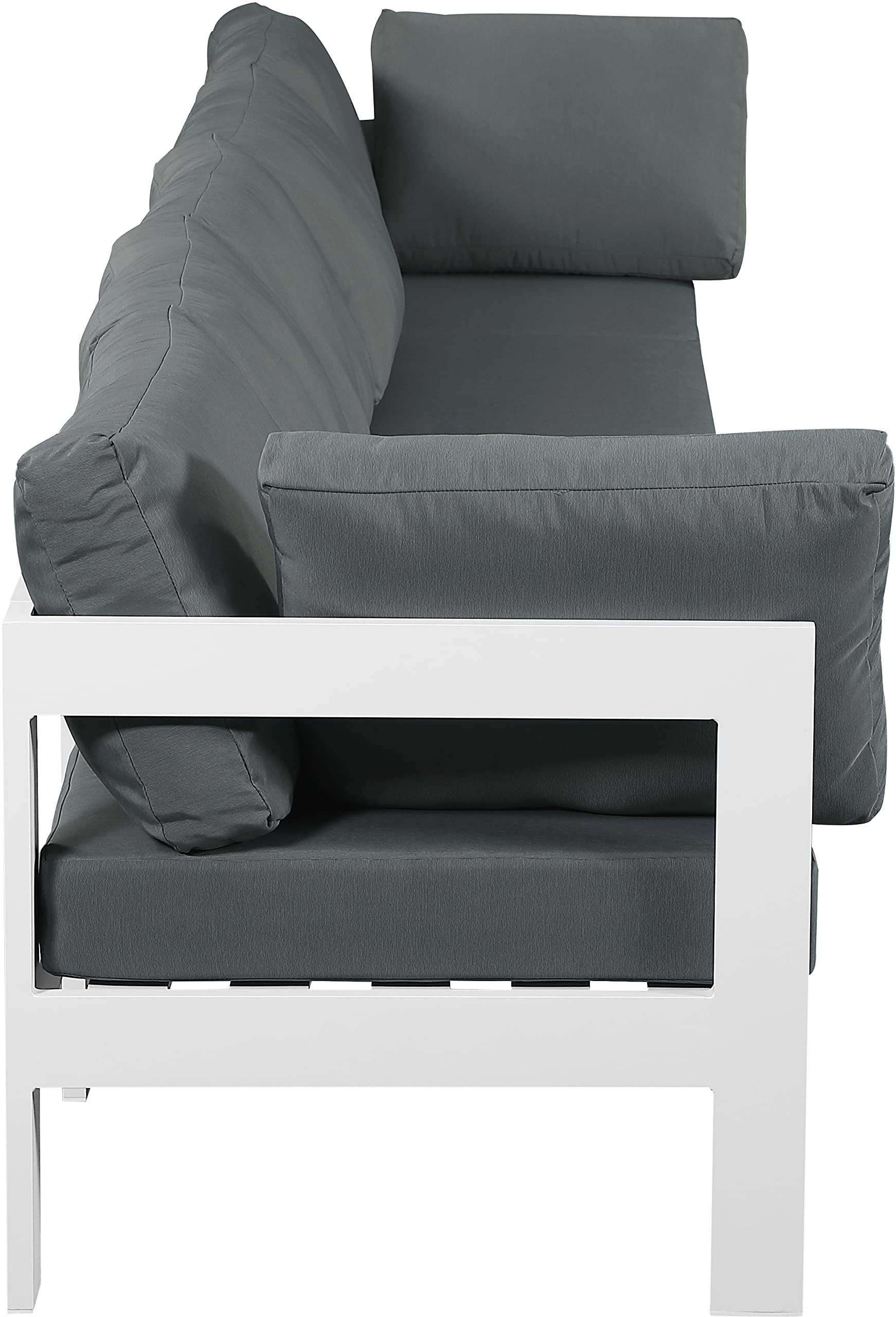 Meridian Furniture 375Grey-S150A Nizuc Collection Modern Outdoor Modular Sofa Set - Water-Resistant Patio Furniture for Poolside, Backyard & Garden Relaxation