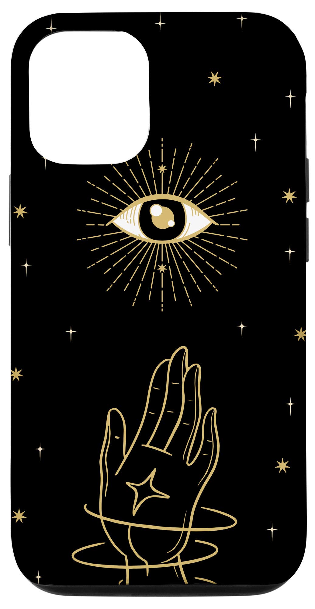 iPhone 12/12 Pro Hamsa Hand Evil Eye Protection Case - Spiritual Protective Cover with Fatima Moon Design for Witchcraft & Wicca - Perfect for Daily Use, Meditation & Spiritual Practices