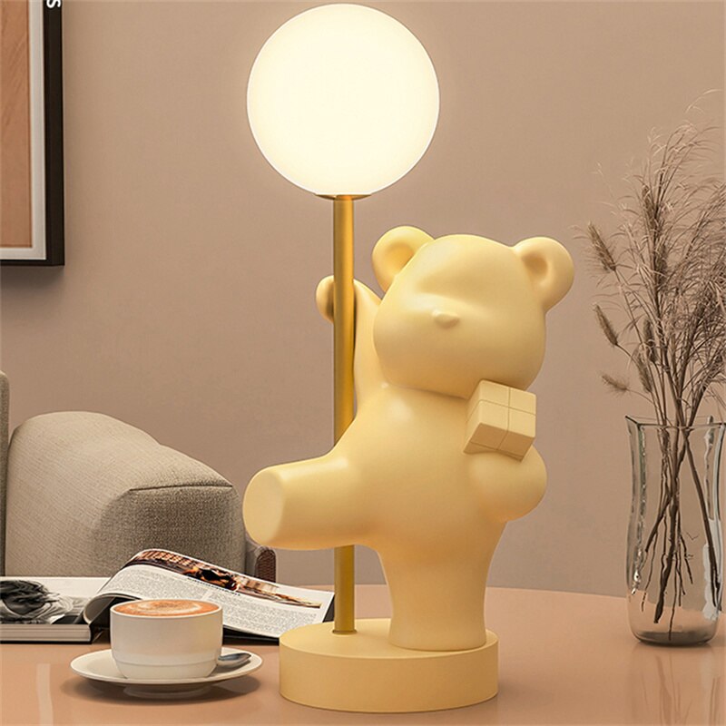 Cozy Teddy Bear Night Light - Adorable Cottage Style Desk Lamp for Kids Room, Nursery & Bedroom Decor | Perfect for Reading, Study & Relaxation