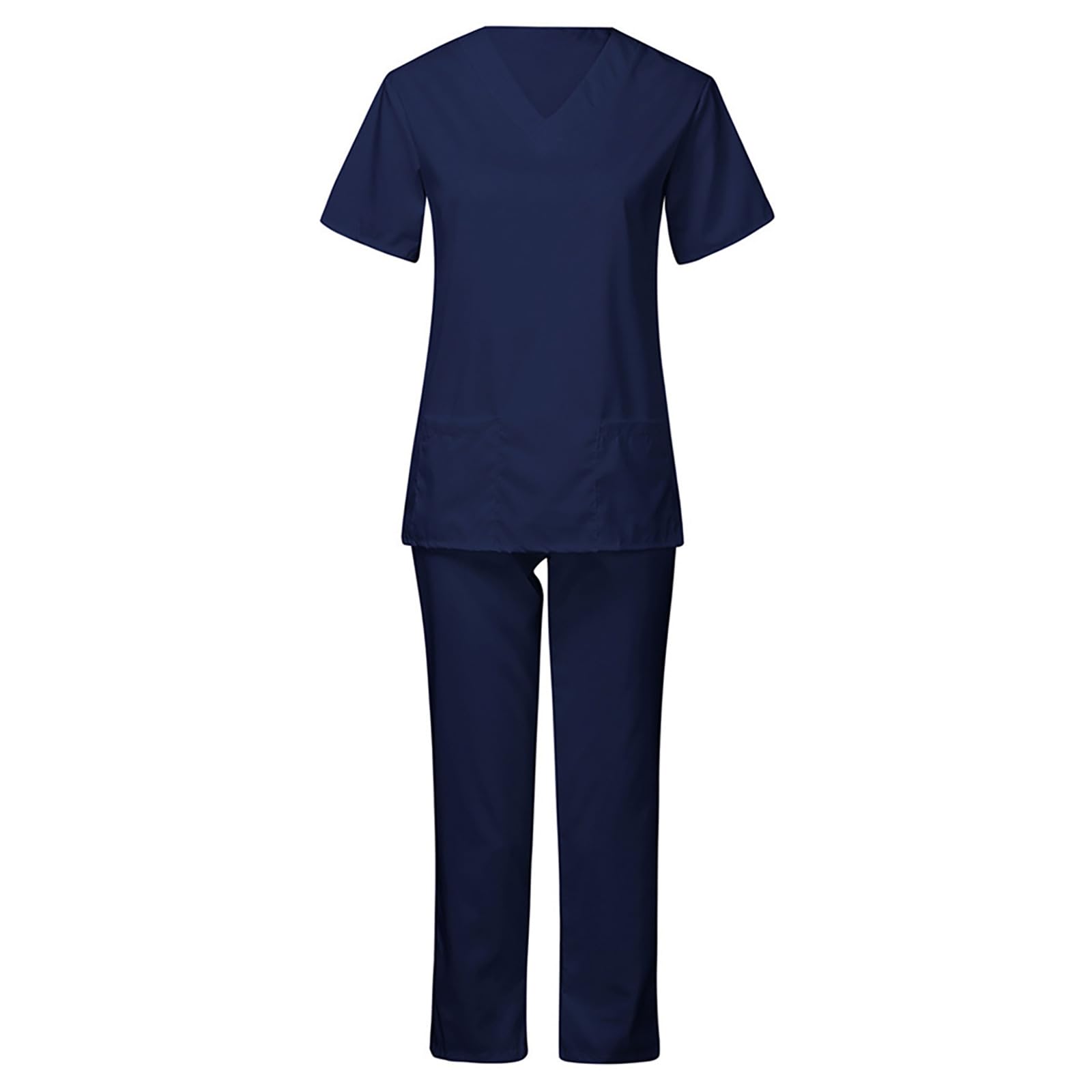 Women's 2-Piece Scrub Sets - V-Neck Tops & Long Pants for Nurses & Summer Wear