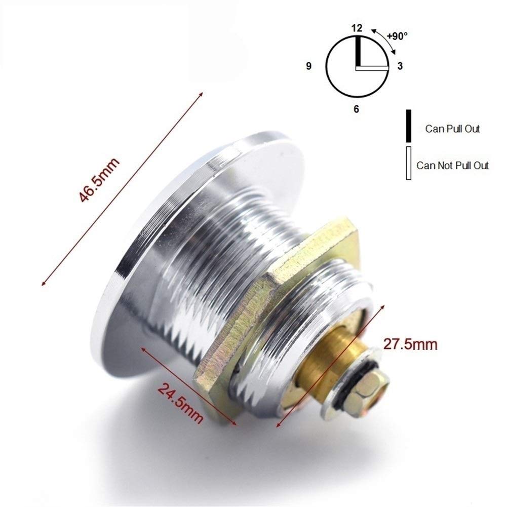 Brass Cam Lock Cabinet Locks with 2 Keys - Secure Door, Drawer & Equipment | Durable Hardware for Home, Office & Storage Use