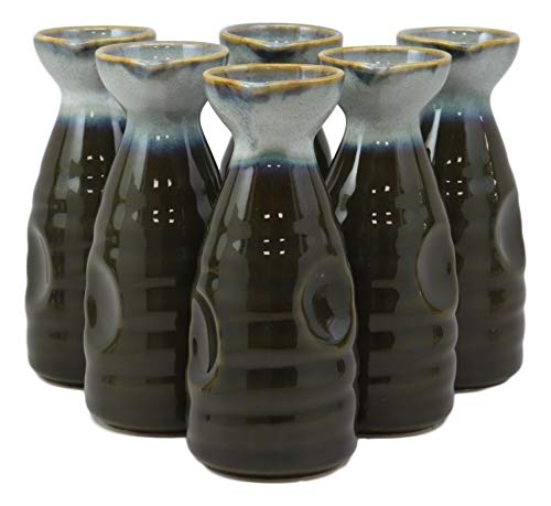 Army Green And White Loyalty Pack Of 6 Sake Flasks