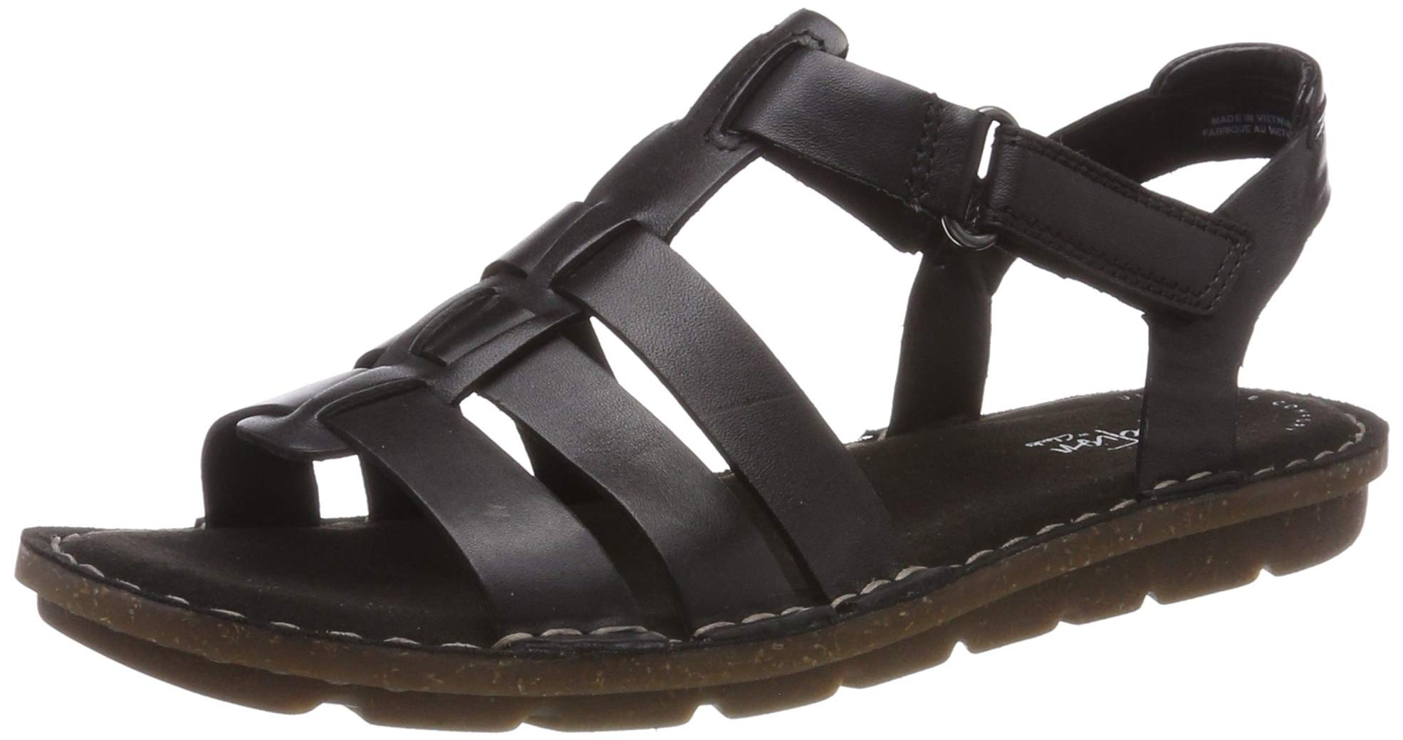 Clarks Women's Comfortable Ankle Strap Sandals - Breathable & Lightweight Summer Shoes for Walking, Travel & Beach Outfits