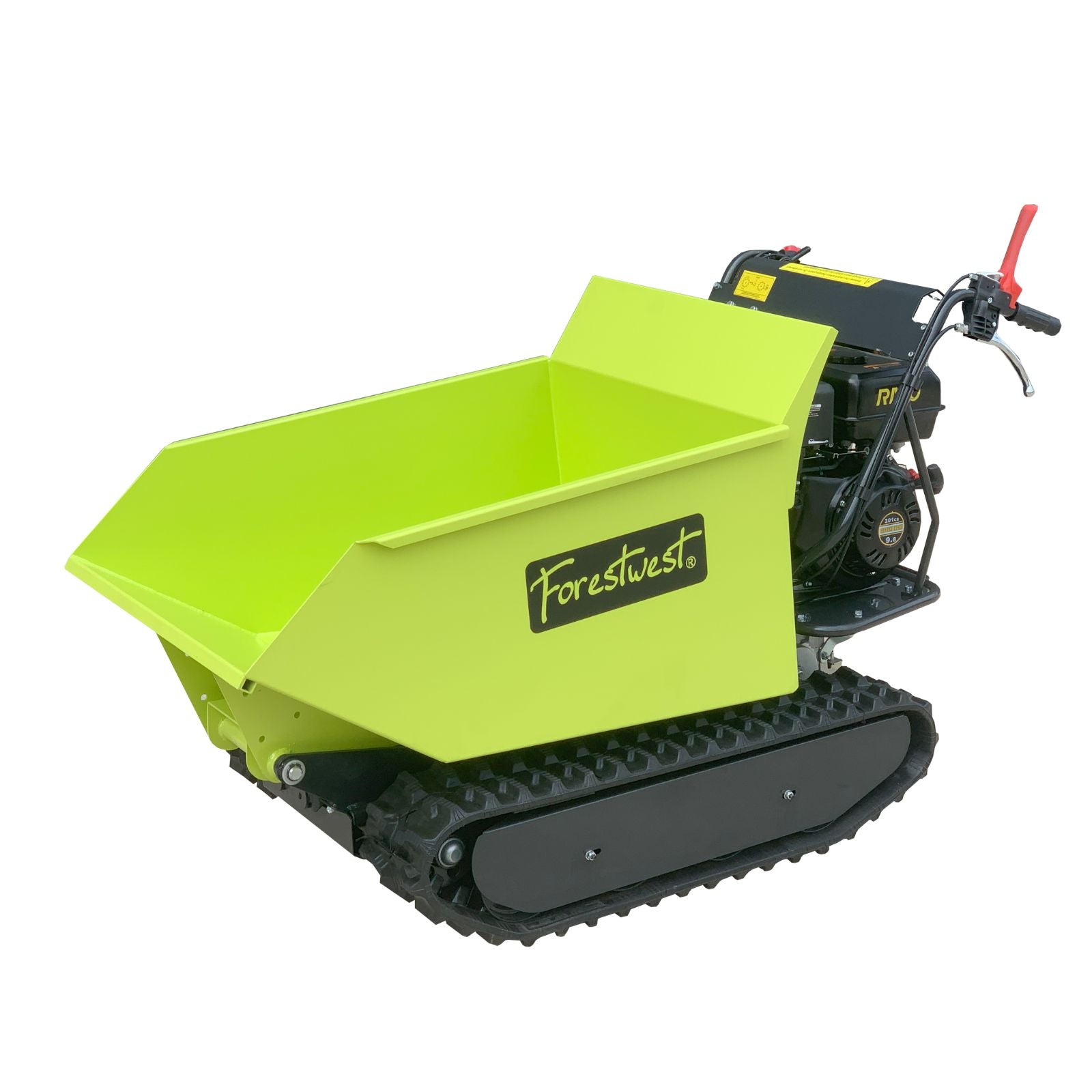 Forestwest 500KG Motorized Track Wheelbarrow with Hydraulic Lift BM11080B - Heavy Duty Construction Wheelbarrow for Landscaping, Gardening & Building Sites