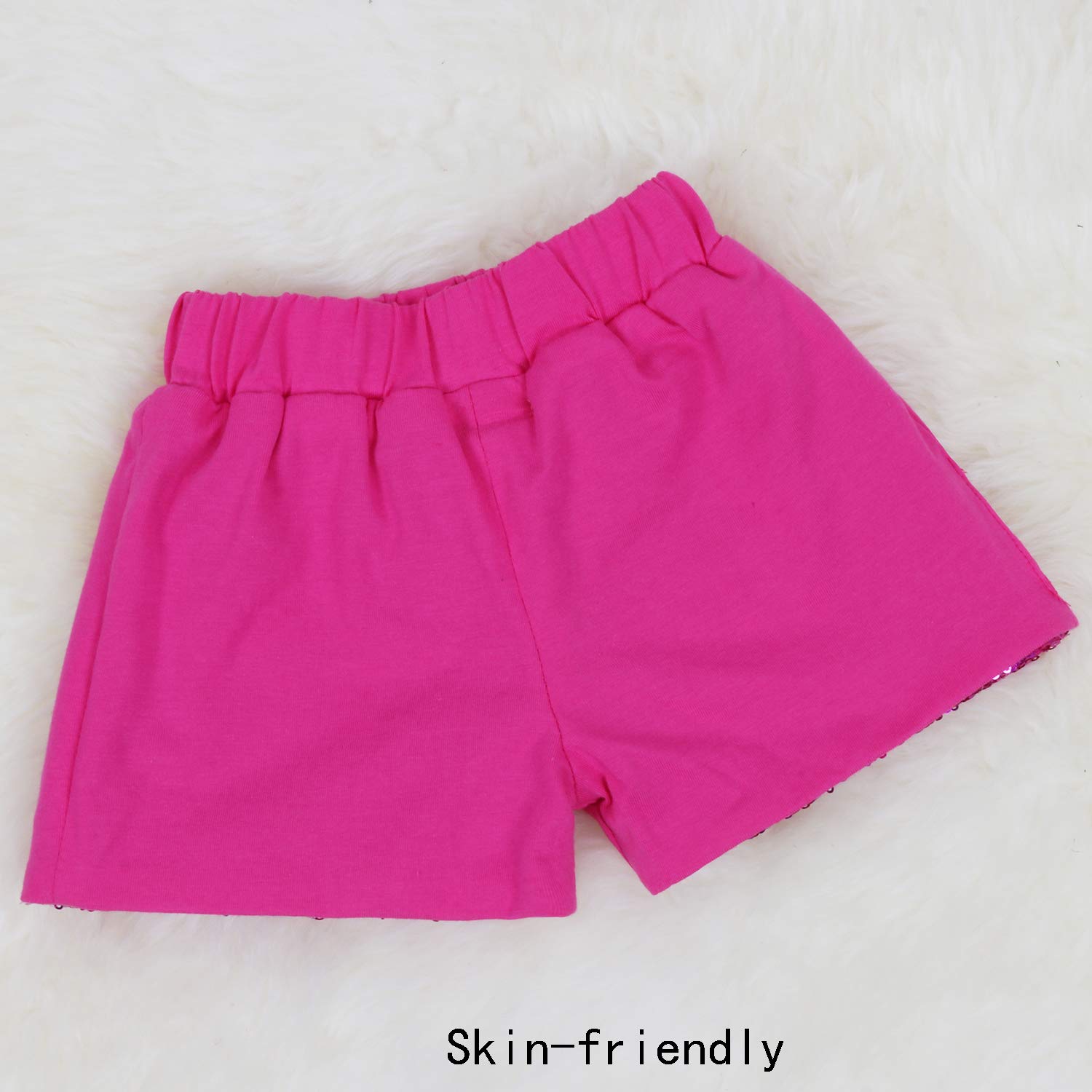 Sparkly Sequin Shorts for Baby Girls - Glitter on Both Sides, Toddler Birthday Outfit with Matching Headband | Perfect for Parties, Photo Shoots & Special Occasions