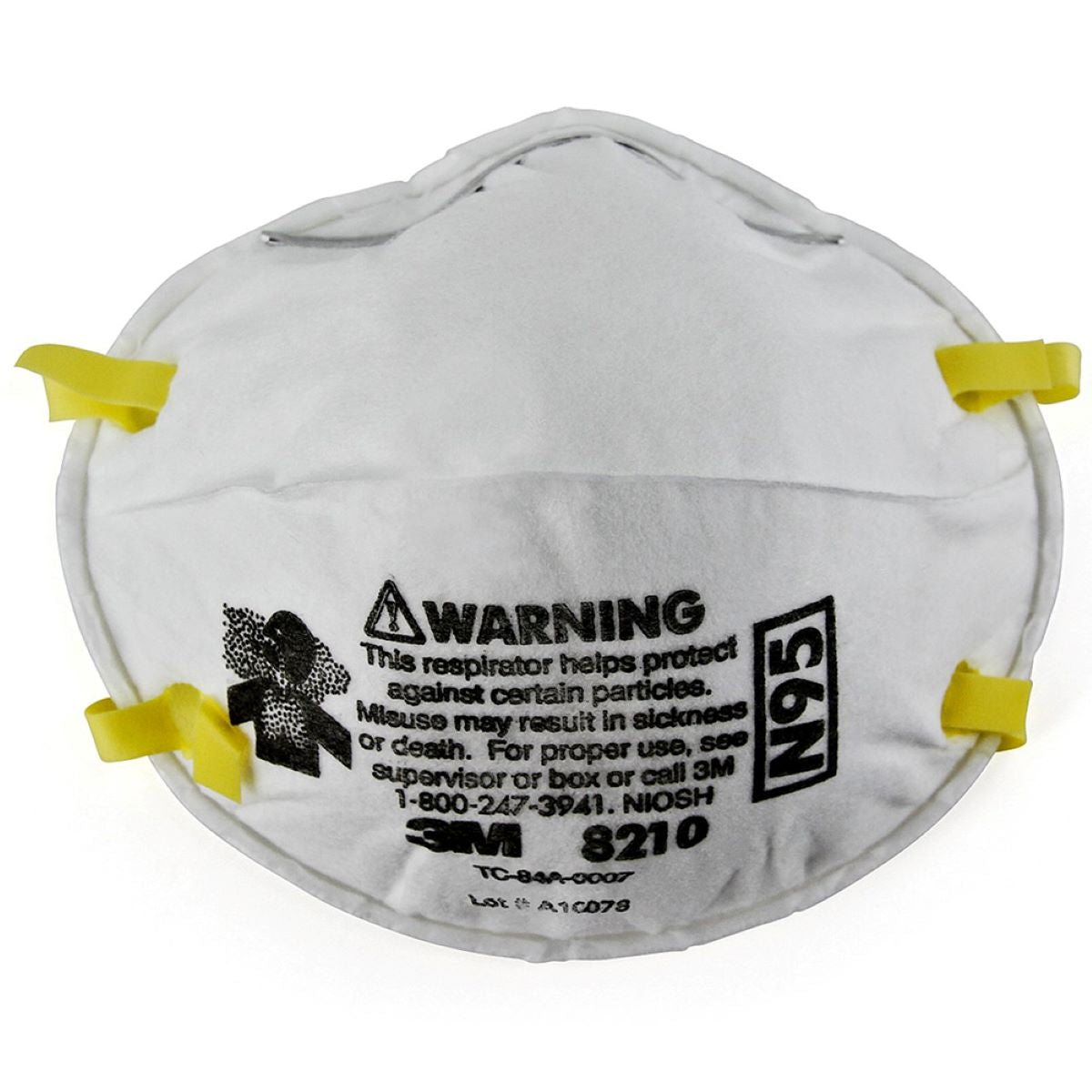 3M 8210 N95 Disposable Respirator Masks (20-Pack) - Dust, Pollen & Particle Protection for Construction, Woodworking & DIY Projects