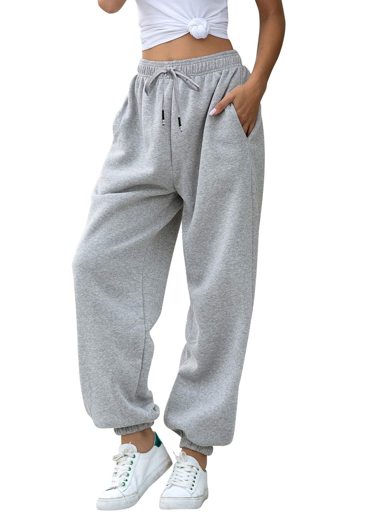 YLDUJ AMUM Women's Sweatpants - Casual Drawstring Joggers with Pockets for Workout, Yoga, Running & Lounge Wear - Soft Athletic Pants for Women