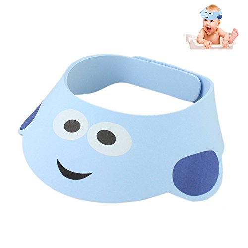 Futaba Baby Shower Bathing Cap - Soft Waterproof Infant Hair Protector for Toddlers (Blue) - Perfect for Bath Time, Swimming & Sensitive Skin Care