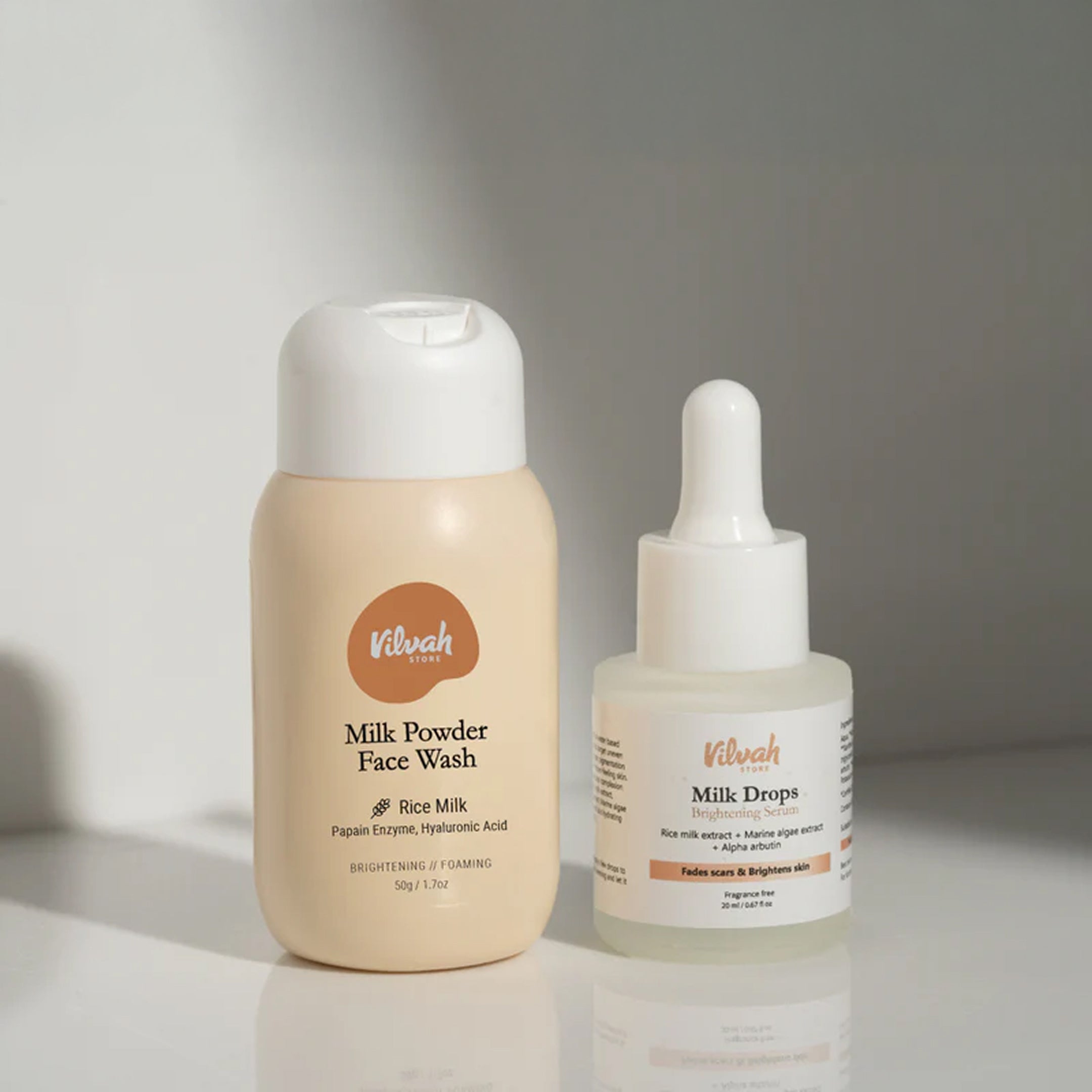 Best Face Brightening Kit for Glowing Skin - Vitamin C Serum & Brightening Cream Set - Perfect for Daily Skincare Routine & Dark Spot Treatment