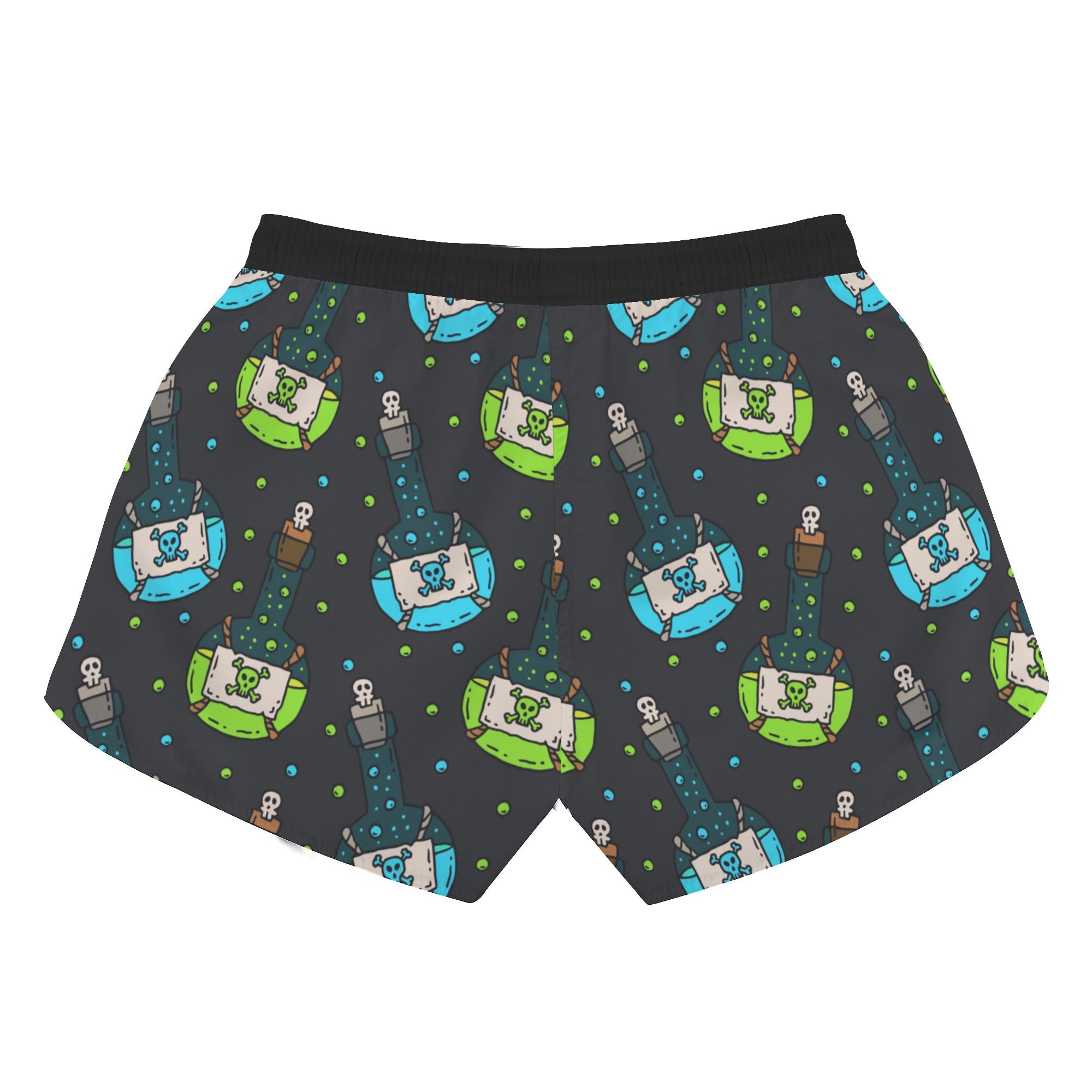 Poison Bottle Print Casual Shorts for Men - Trendy Summer Lounge & Streetwear Short Pants