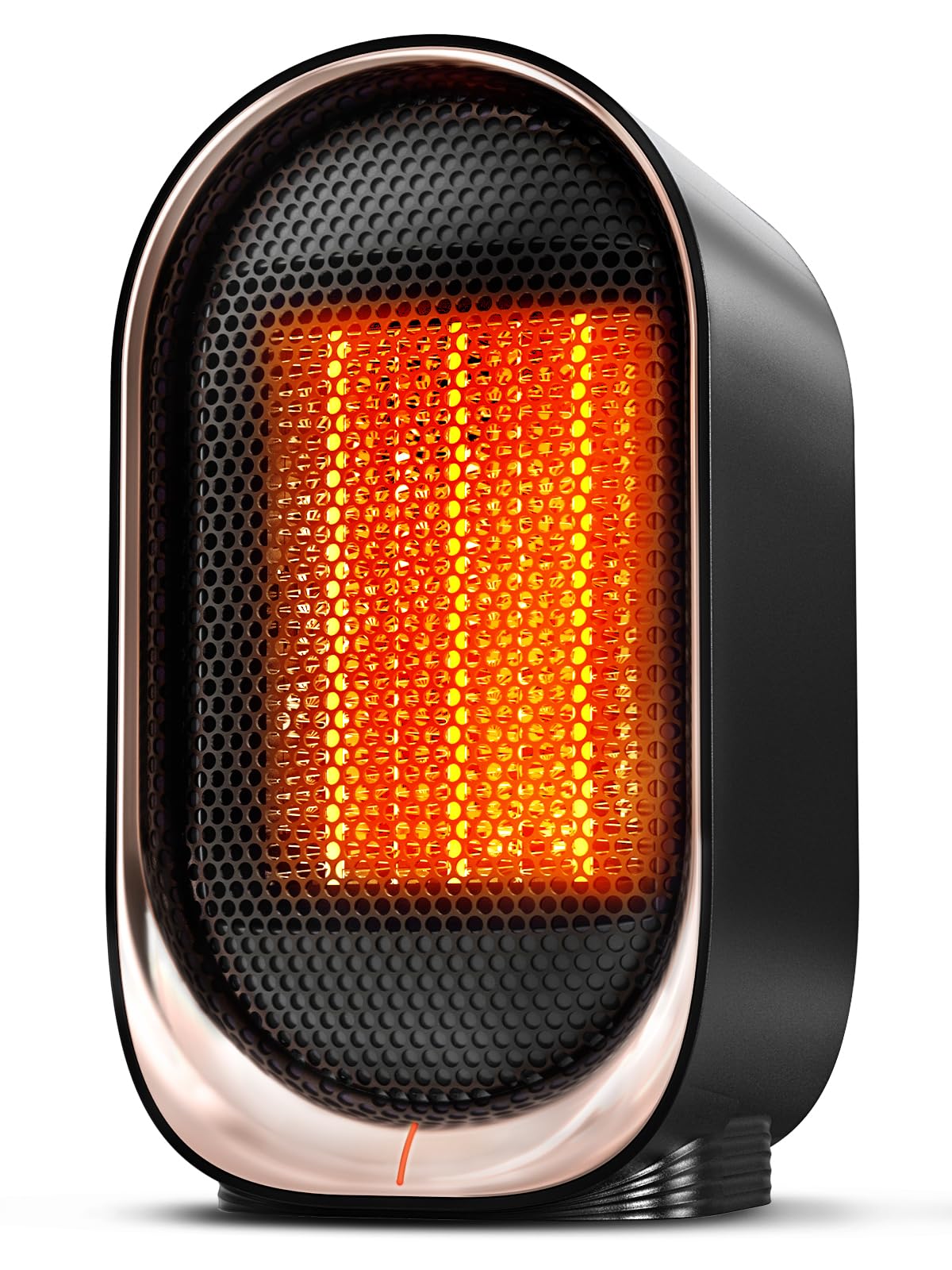 Portable Space Heater with Fast 2S Heating - PTC Ceramic Electric Heater with Tip-Over & Overheat Protection | Compact Desk Heater for Office, Bedroom & Indoor Use (Black) | Perfect for Winter Warmth & Energy-Efficient Home Heating