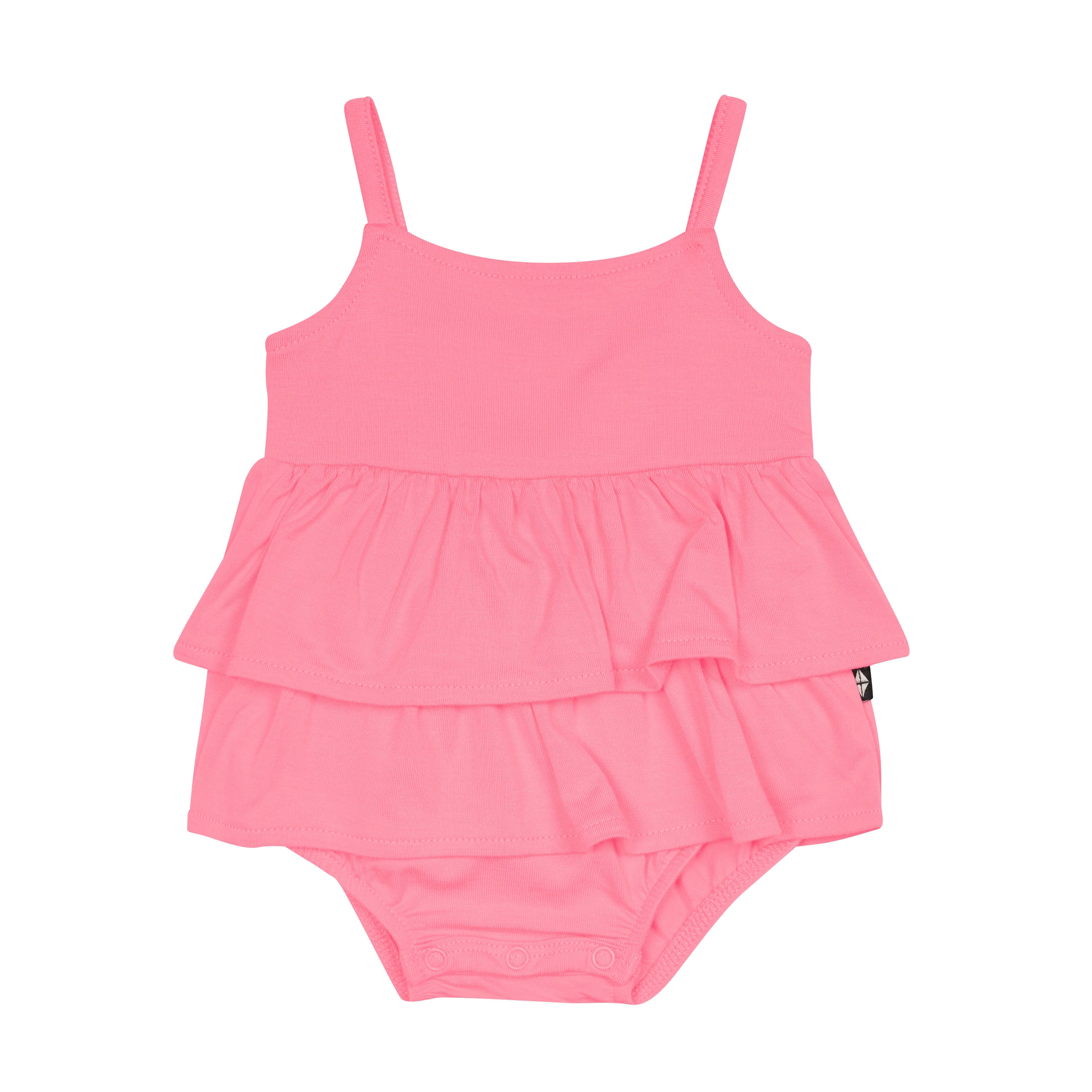 Guava Spaghetti Strap Ruffle Romper for Women - Summer Casual Jumpsuit, Beach Cover Up, Vacation Outfit