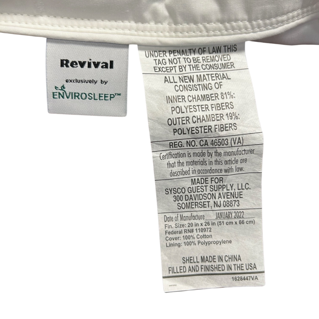 Revival Cluster & Micro Gel Fiber Pillow - Ultra Soft Support for Neck & Shoulder Pain Relief - Perfect for Side, Back & Stomach Sleepers - Home, Travel & Office Use