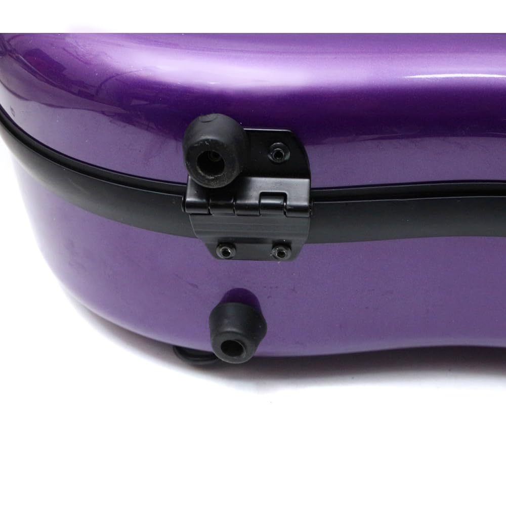 Premium 4/4 Full Size Carbon Fiber Violin Case - Lightweight & Durable Hard Shell Travel Case with Shoulder Straps & Cello-Style Design (Violet) - Perfect for Musicians, Air Travel & Professional Performances