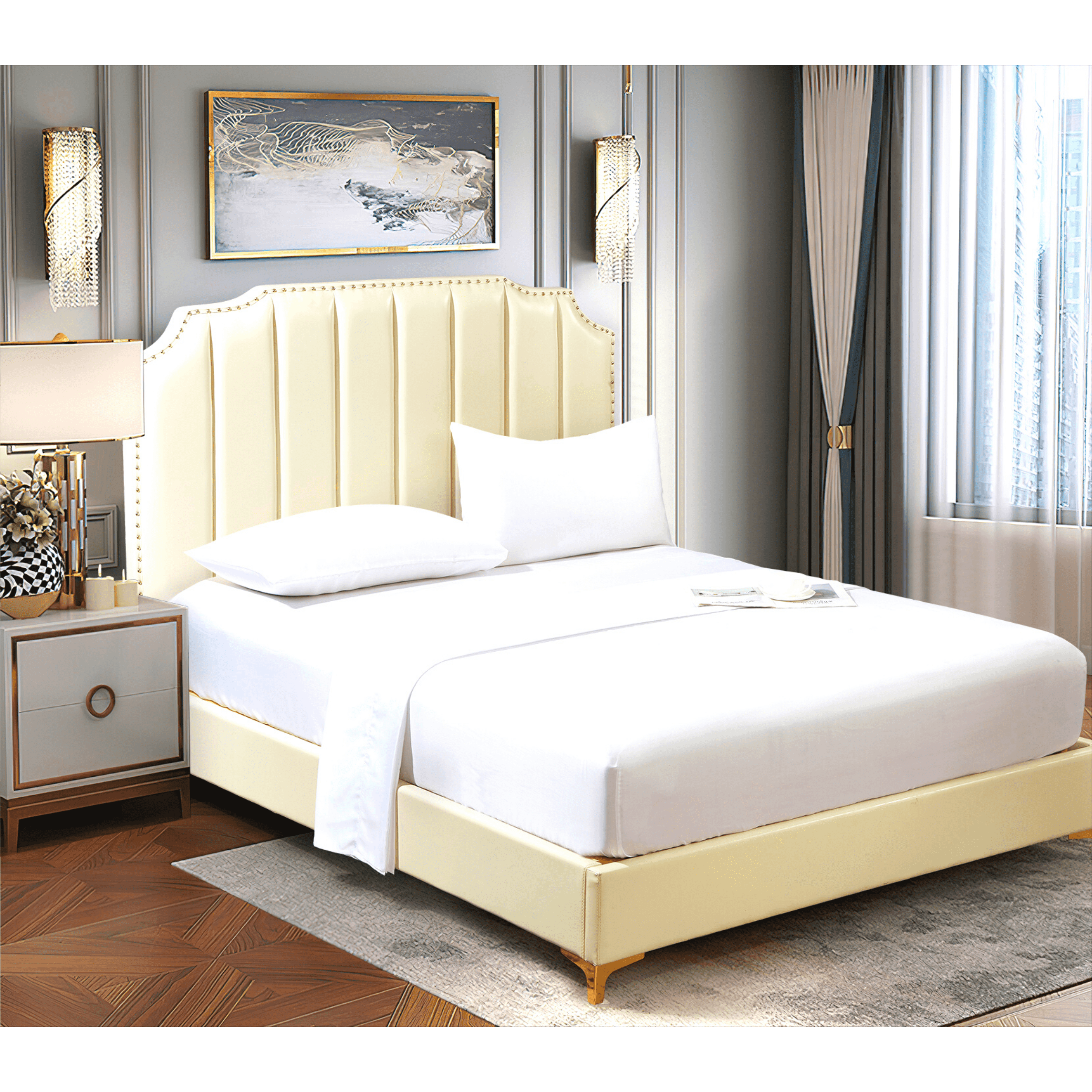 Premium 100% Lyocell King Size Bed Sheet Set - Soft, Breathable & Eco-Friendly Luxury Bedding for Master Bedroom, Guest Room or Vacation Home