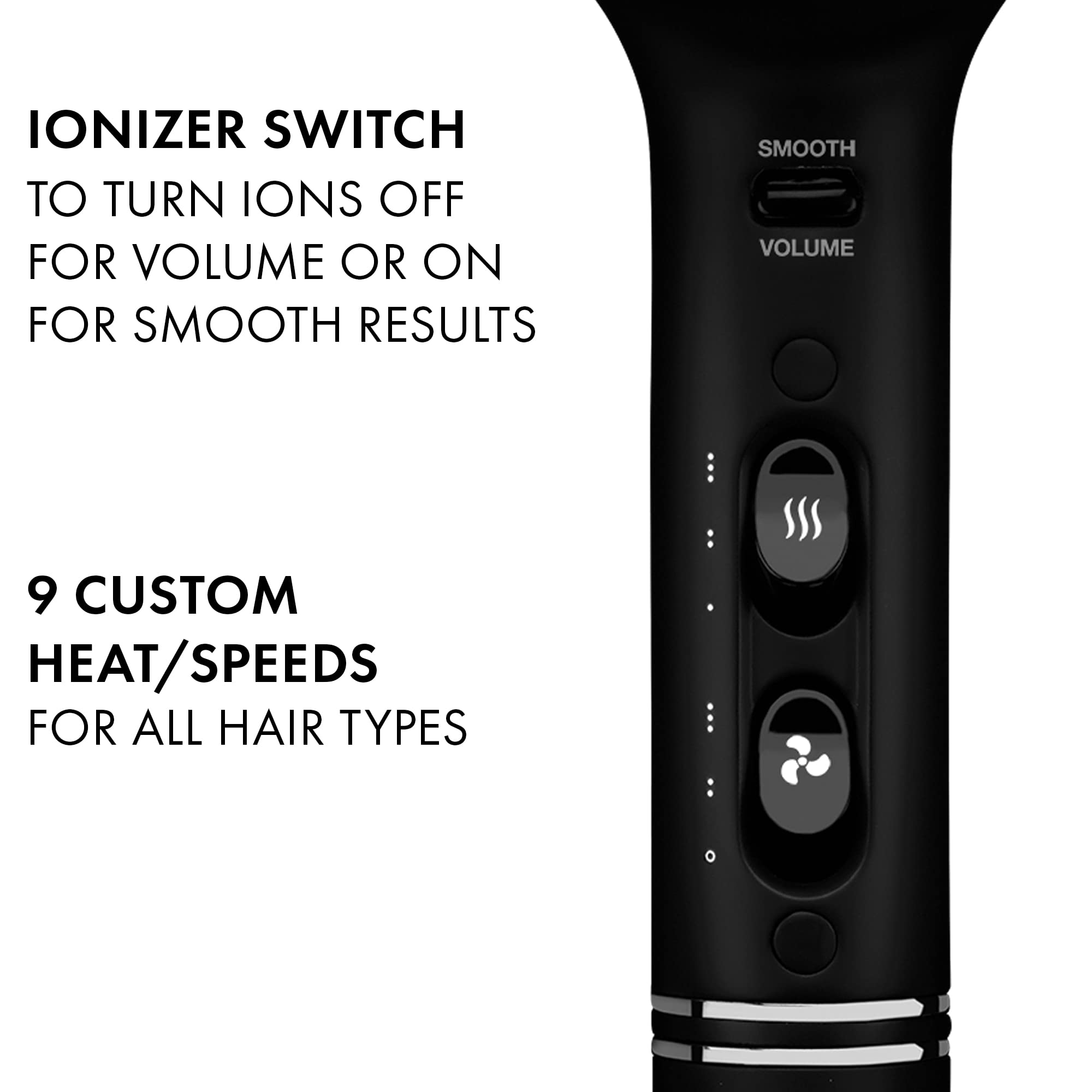 Hot Tools Black Gold 2000-Watt Ionic Hair Dryer & 1-inch Signature Gold Curling Iron Set - Professional Salon Quality Hair Styling Tools for Smoothing, Volumizing & Curling at Home