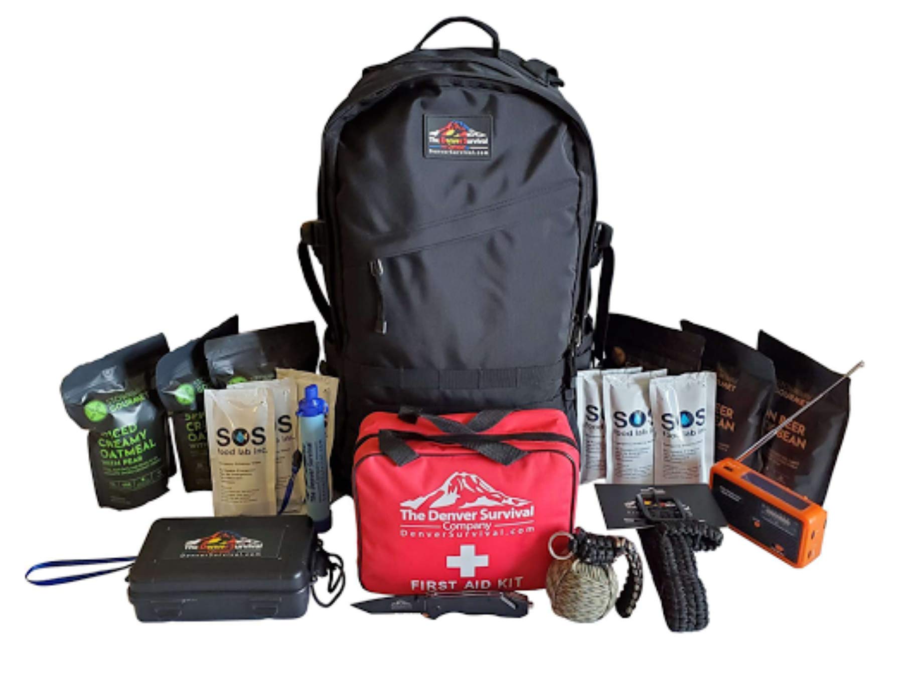 72-Hour Premium Survival Food Kit - High-End Bug Out Bag with Emergency Gear & Long Shelf Life Food for Camping, Hiking, and Disaster Preparedness