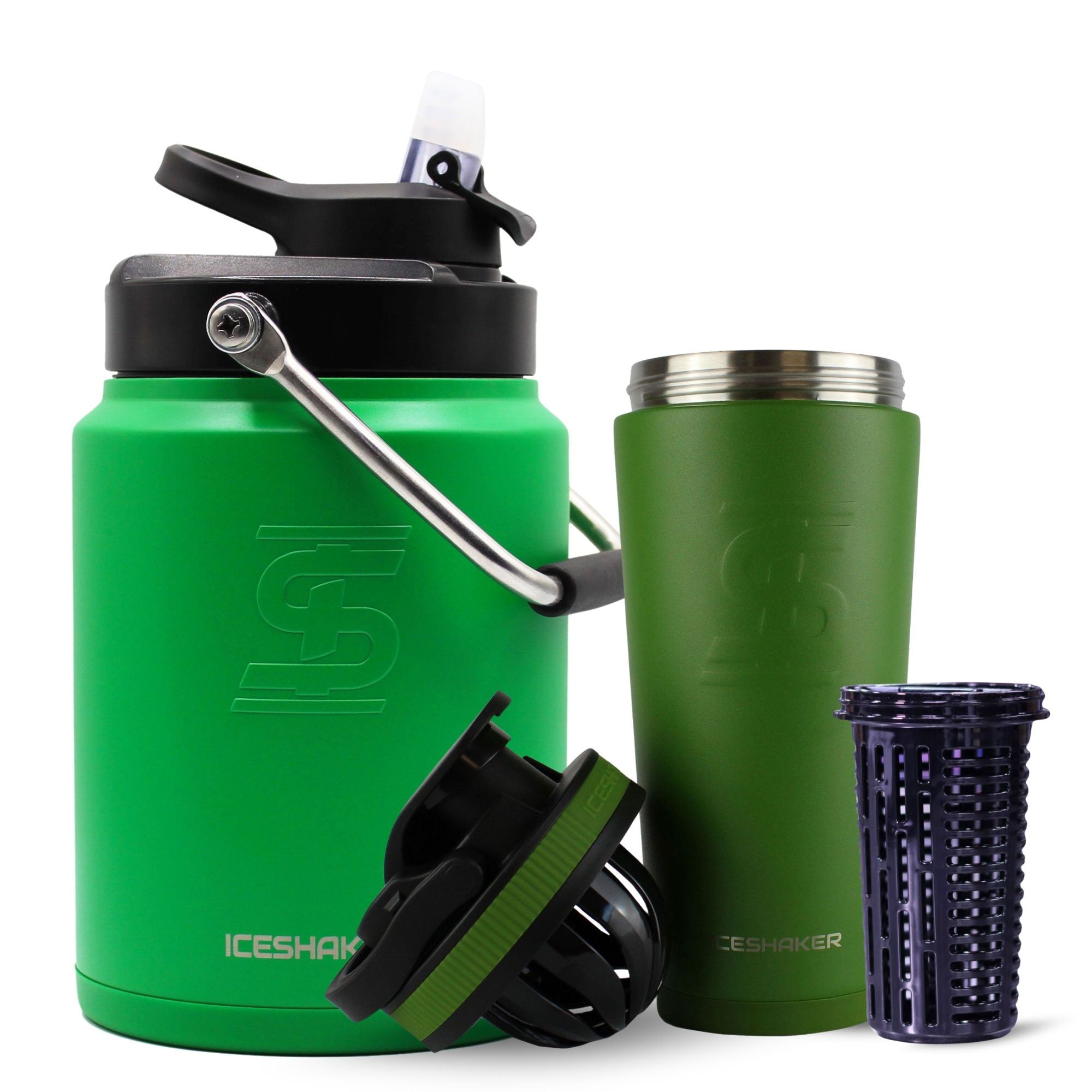 Premium Ice Shaker Hydration Pack - Insulated Water Bottle for Gym, Workout & Outdoor Sports - Leakproof & BPA-Free Shaker Cup for Protein Shakes & Cold Drinks