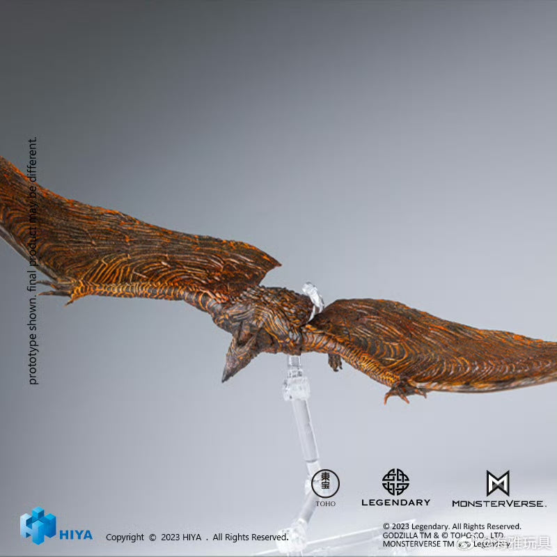 HIYA 7-inch Godzilla King of the Monsters & Rodan Flameborn Action Figure - Exquisite Collectible Toy for Movie Fans, Display & Gift