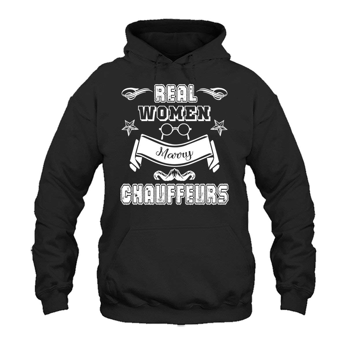 Real Women Marry Chauffeurs T-Shirt - Funny Vintage-Inspired Mens Tee for Casual Wear, Gifts & Car Enthusiasts