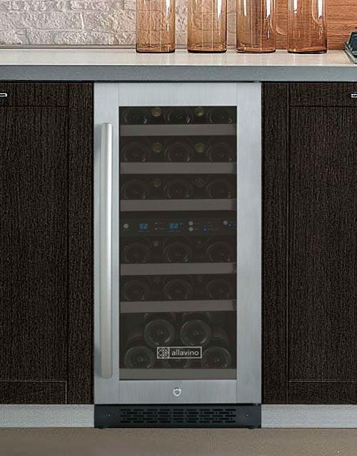 Flexcount 2 Zone 30 Bottle Wine Cooler Refrigerator - Dual Temperature Control for Red & White Wines - Perfect for Home Bars, Restaurants, and Wine Cellars