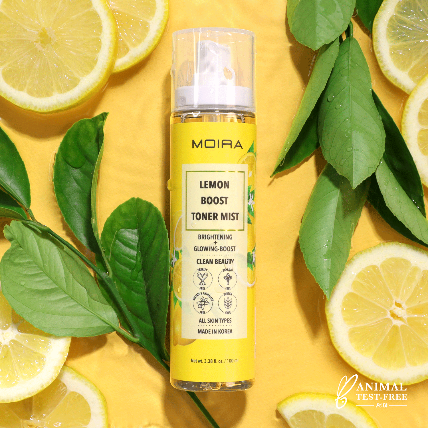 Lemon Boost Toner Mist - Hydrating Facial Spray with Vitamin C for Glowing Skin | Perfect for Morning Routine & Post-Workout Refreshment