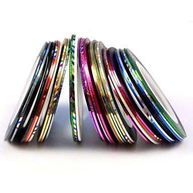 31 Pcs Nail Art Kit with 10 Nail Tapes, 15 Nail Art Brushes & 5 Dotting Pens - Professional Manicure Set for DIY Nail Designs at Home or Salon