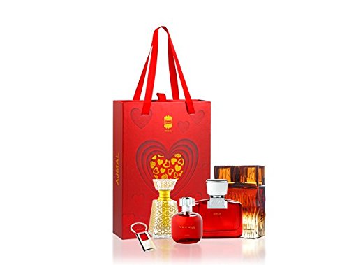 Ajmal Amor Essence for Men Gift Set - Premium Arabian Perfume Cologne with Long Lasting Fragrance | Luxury Scent for Date Night, Special Occasions & Romantic Gifts
