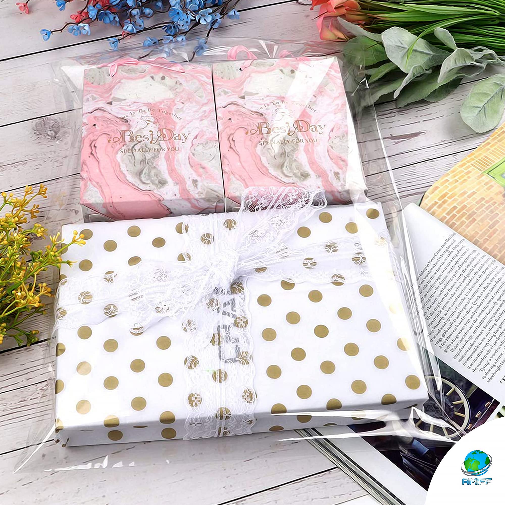250 Pack Clear Plastic Bags 24x36 Inches - 2 Mil Thick Waterproof Poly Bags for Clothing, Shoes & Retail Shipping | Open End Design for Easy Packing | Perfect for Online Sellers, Storage & Garment Protection